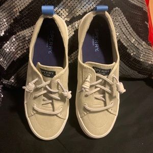 Sperry Vibe Washed Twill Barrel Lace Sneaker Size 6